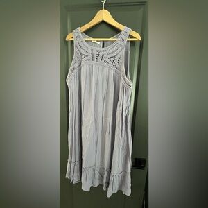 Maurices Purple Embellished Pleated Midi Dress